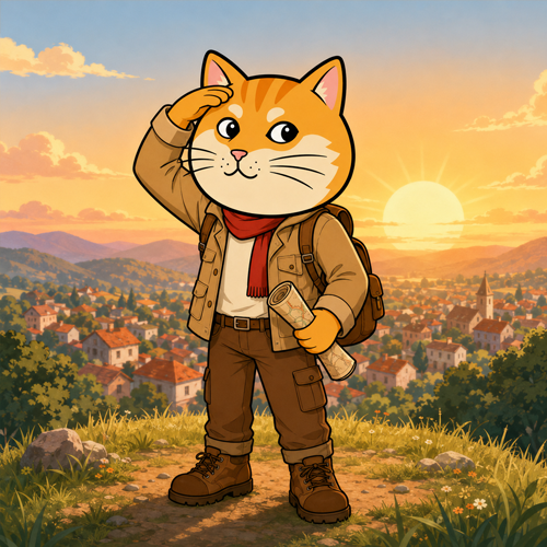 DOGECAT scouting the horizon